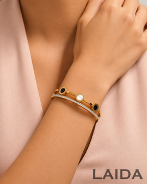 Trio Circle Golden Bracelet