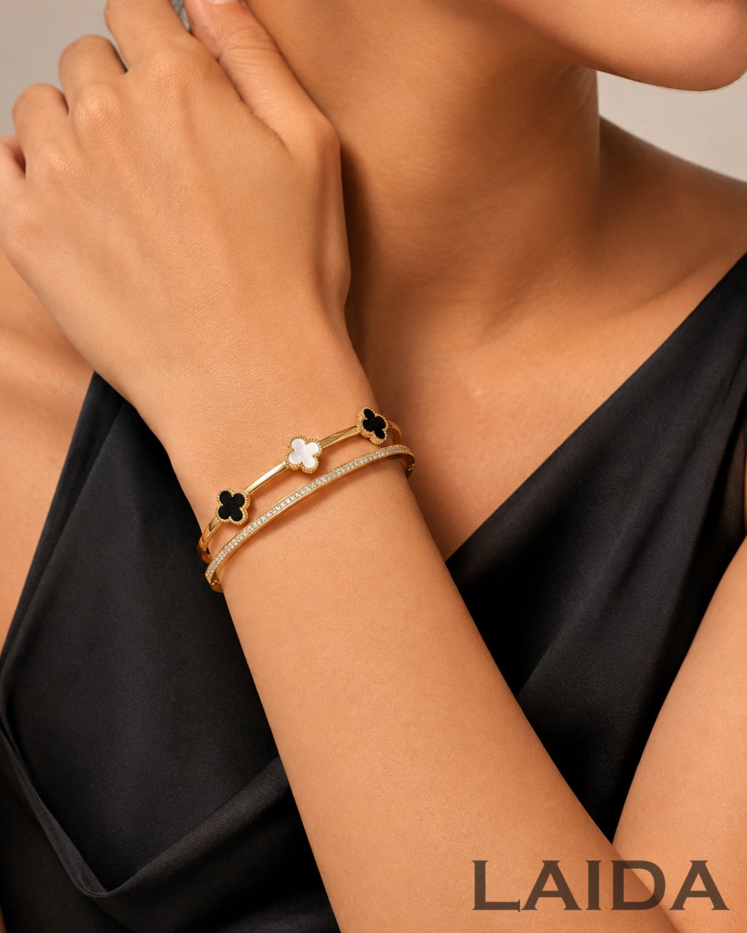Trio Clover Golden Bracelet