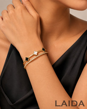 Trio Clover Golden Bracelet
