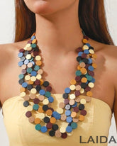 Multi- Layered Wooden Necklace