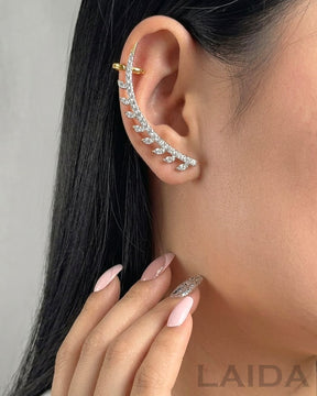 Dew Drop Leaf AD Ear Cuff