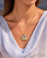 Unique Lashed Evil Eye Pendant