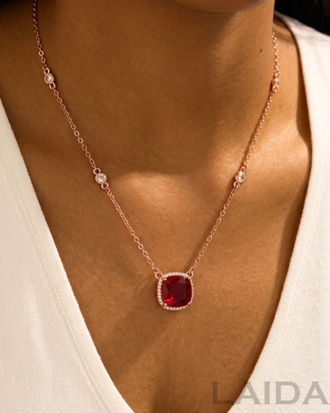 Red Charm Ruby Pendant