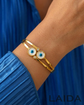 Two Evil Eye - Bangle Bracelet
