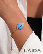 Evil Eye Round - Adjustable Bracelet