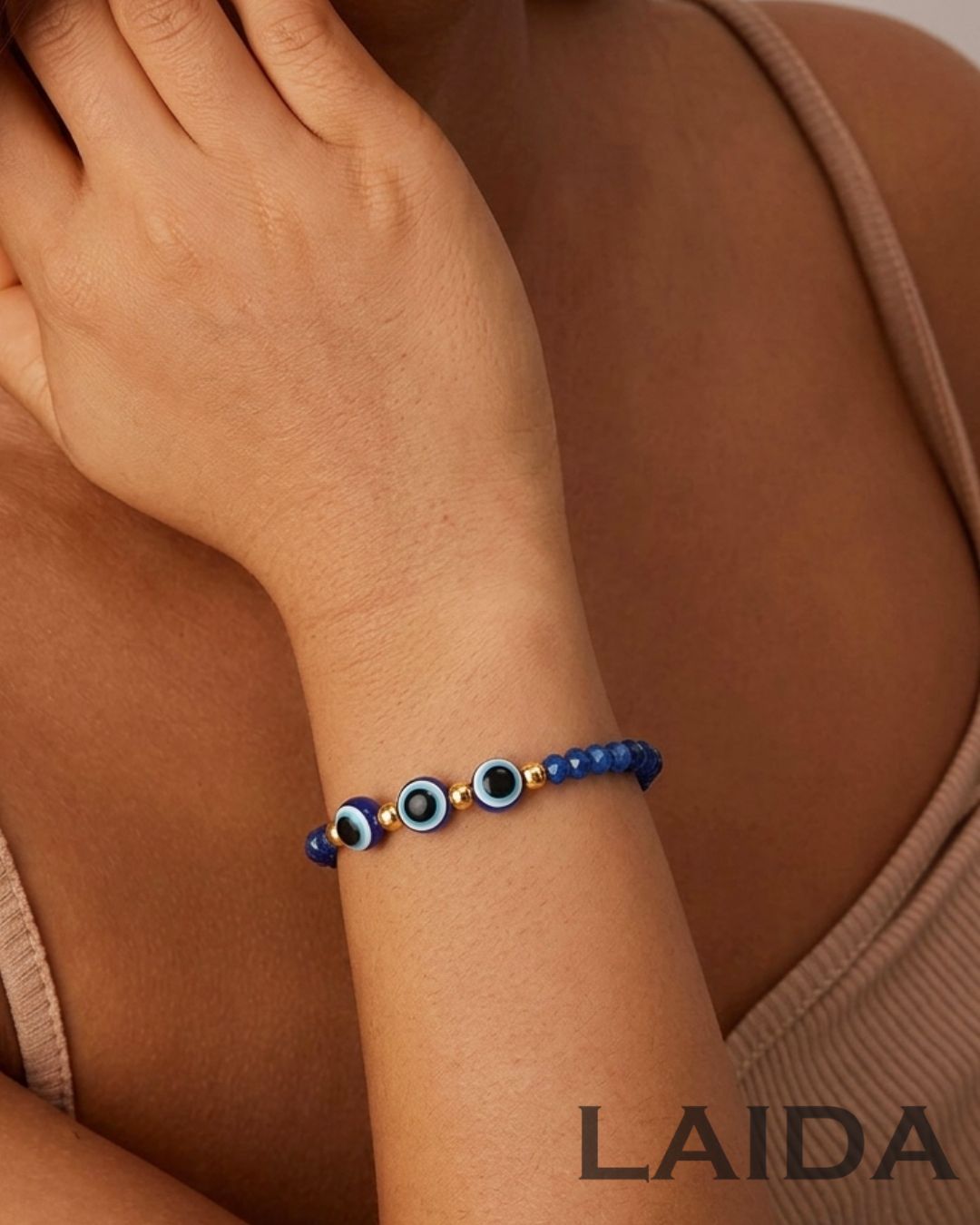 Evil Eye Blue  - Stretchable Bracelet