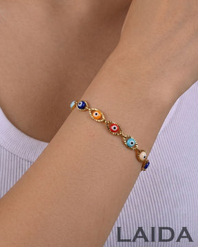 Multi Colored Evil Eye - Tennis Bracelet