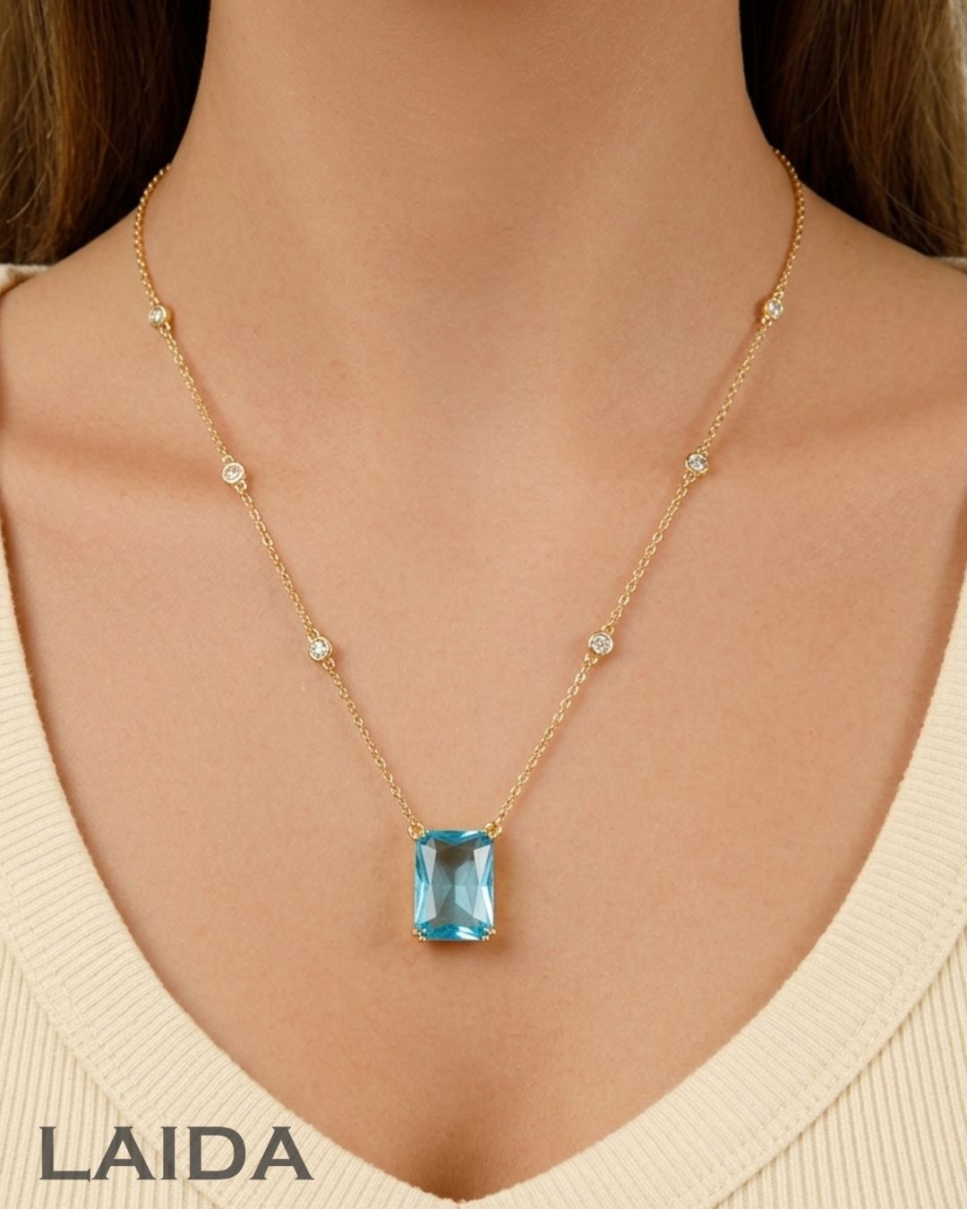 Square Turquoise Stone Pendant