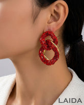Bling Blogger Red Entangled Statement Earrings