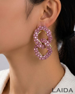 Bling Blogger Mauve Entangled Statement Earrings