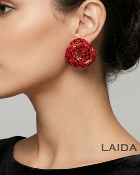 Bling Blogger Red Knot Statement Studs