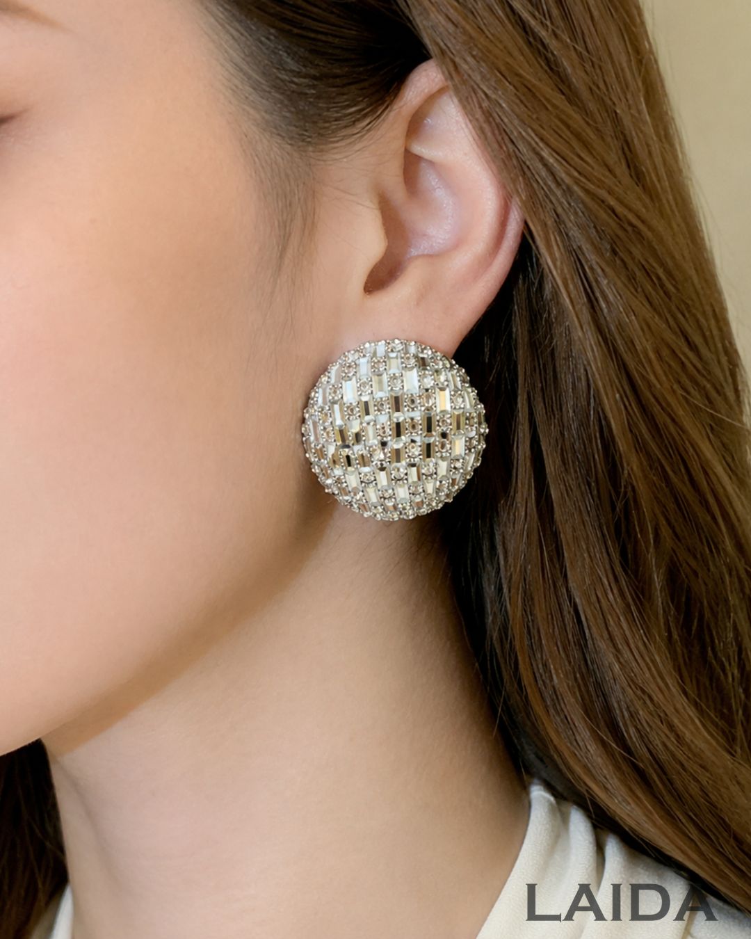 Bling Blogger Silver Stud Earrings - Small