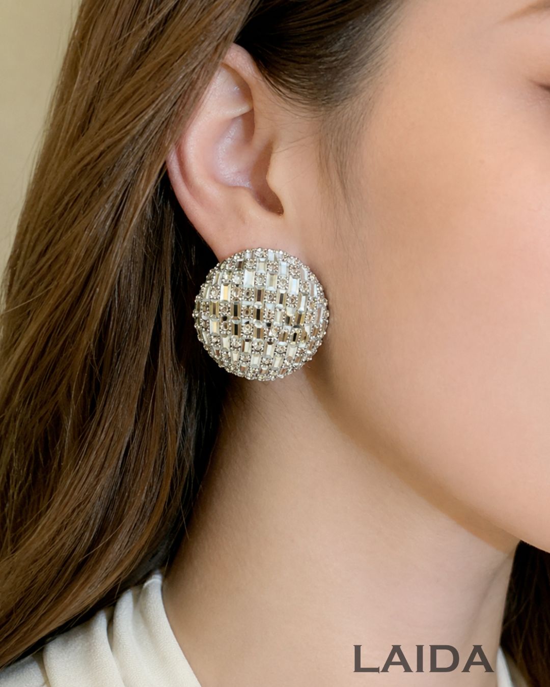 Bling Blogger Silver Stud Earrings - Small