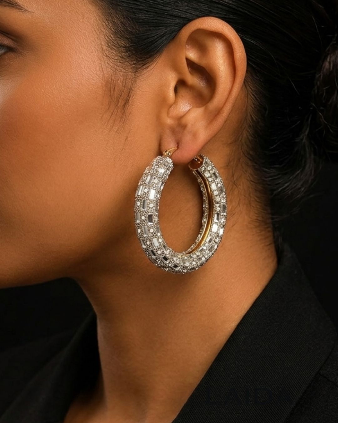 Bling Blogger Silver Hoop Earrings