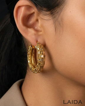Bling Blogger Rust Gold Hoop Earrings