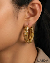 Bling Blogger Rust Gold Hoop Earrings