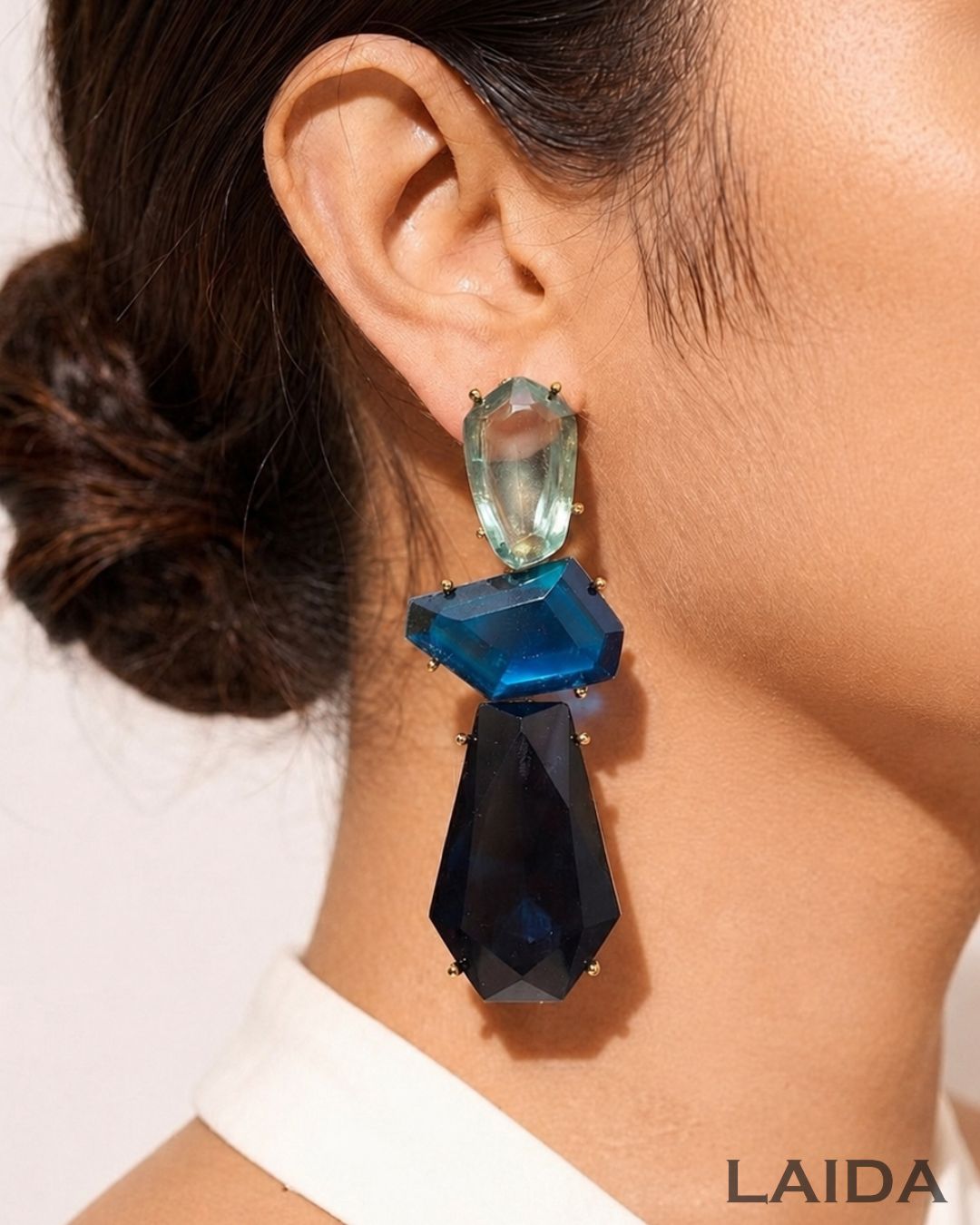 Maya Blue Statement Drop Earring