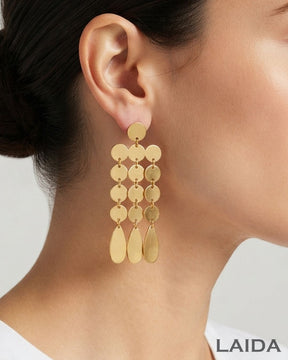 Golden Chandelier Drop Earrings