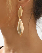 Metallic Layered Tear Drop Earring