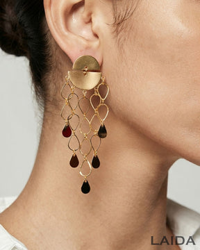 Chain Layered Golden Earrings