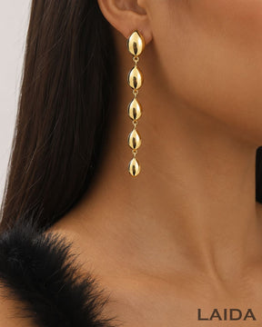 Golden Glam Dangler Earrings