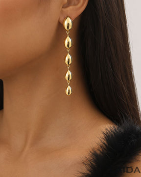 Golden Glam Dangler Earrings