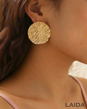 Full Moon Golden Earrings