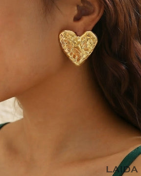 Heart Golden Earrings