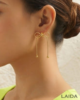Bow Golden Dainty Earrings