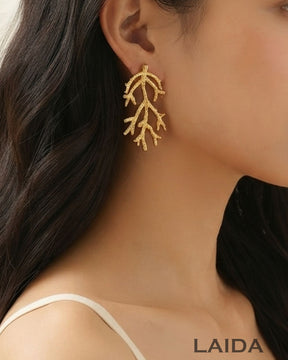 Golden Branch Earrings
