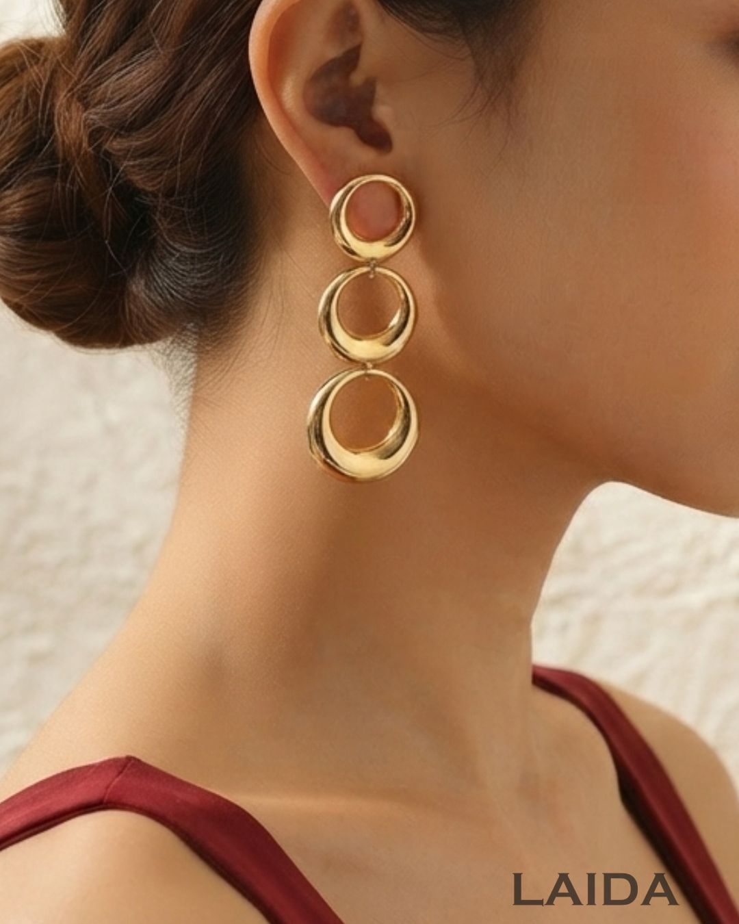 Golden Rings Drop Earrings
