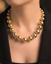 Golden Ball Statement Necklace
