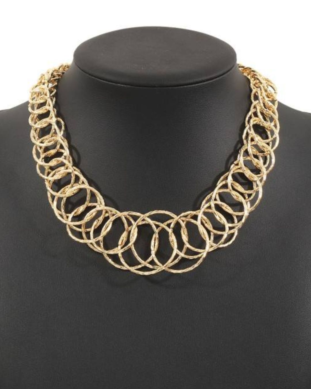 Minimalist Circular Rings Statement Necklace