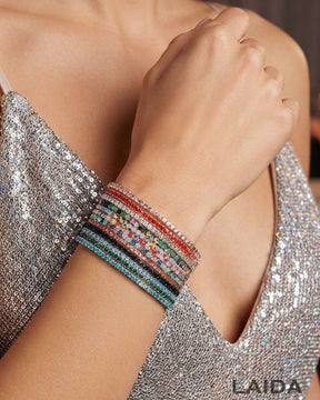 Stretchable Multicolor Bracelet - Pack of 12