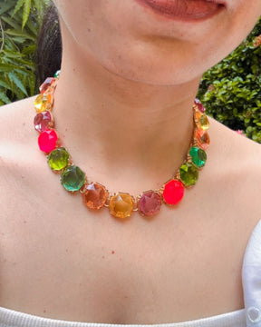 Mais Multicolor Statement Necklace
