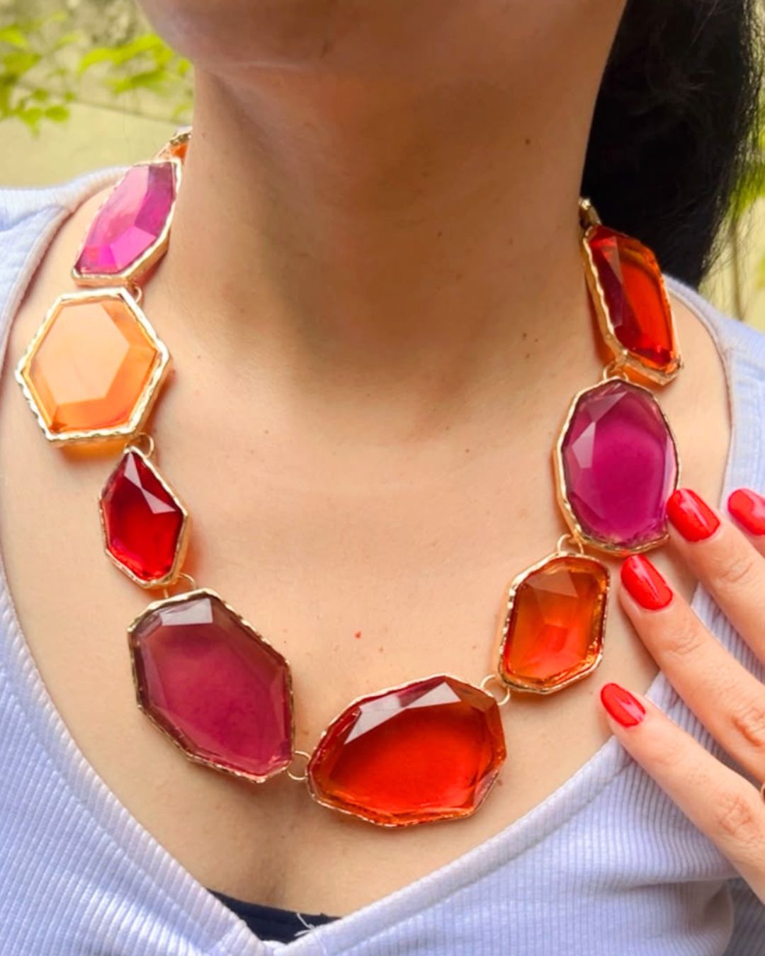 Maya Multicolor Statement Necklace