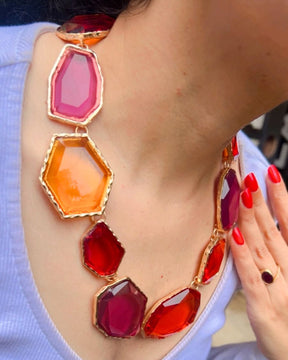 Maya Multicolor Statement Necklace