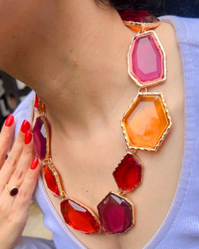 Maya Multicolor Statement Necklace