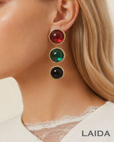 Maya Multicolor Round Earrings