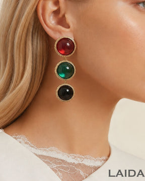Maya Multicolor Round Earrings