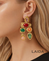 Multi Structured Statement Earrings