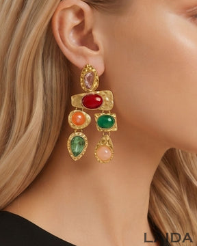Multi Structured Statement Earrings