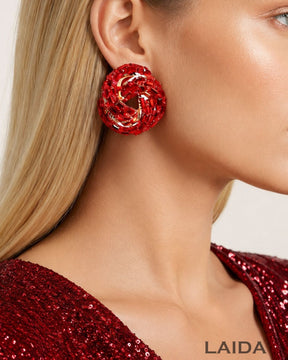 Bling Blogger Red Knot Statement Studs