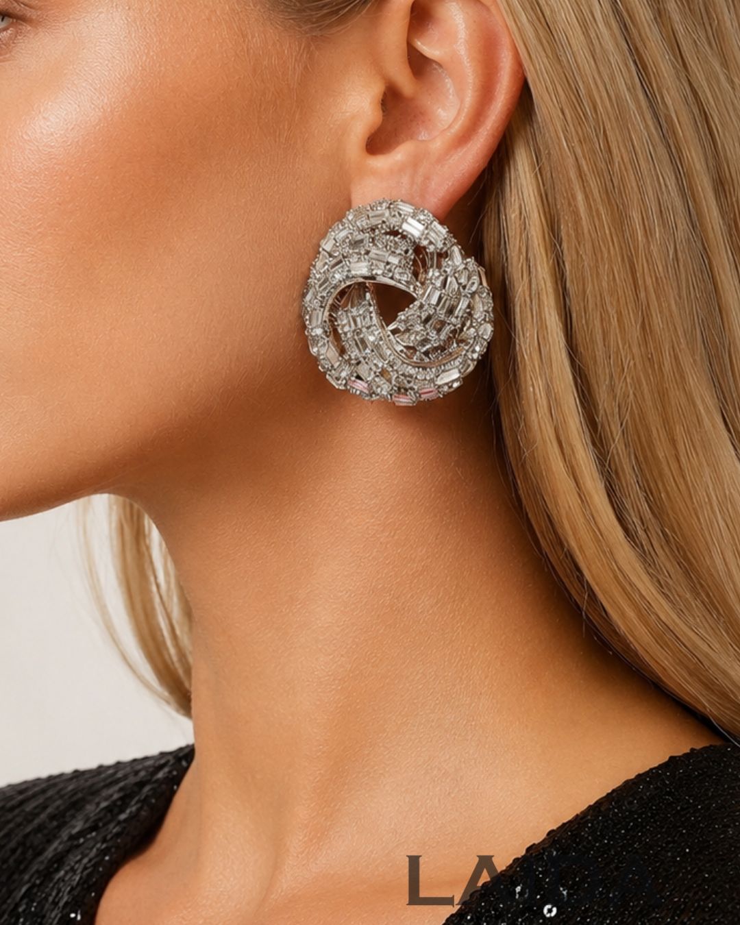 Bling Blogger Silver Knot Statement Studs
