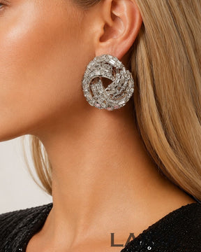 Bling Blogger Silver Knot Statement Studs