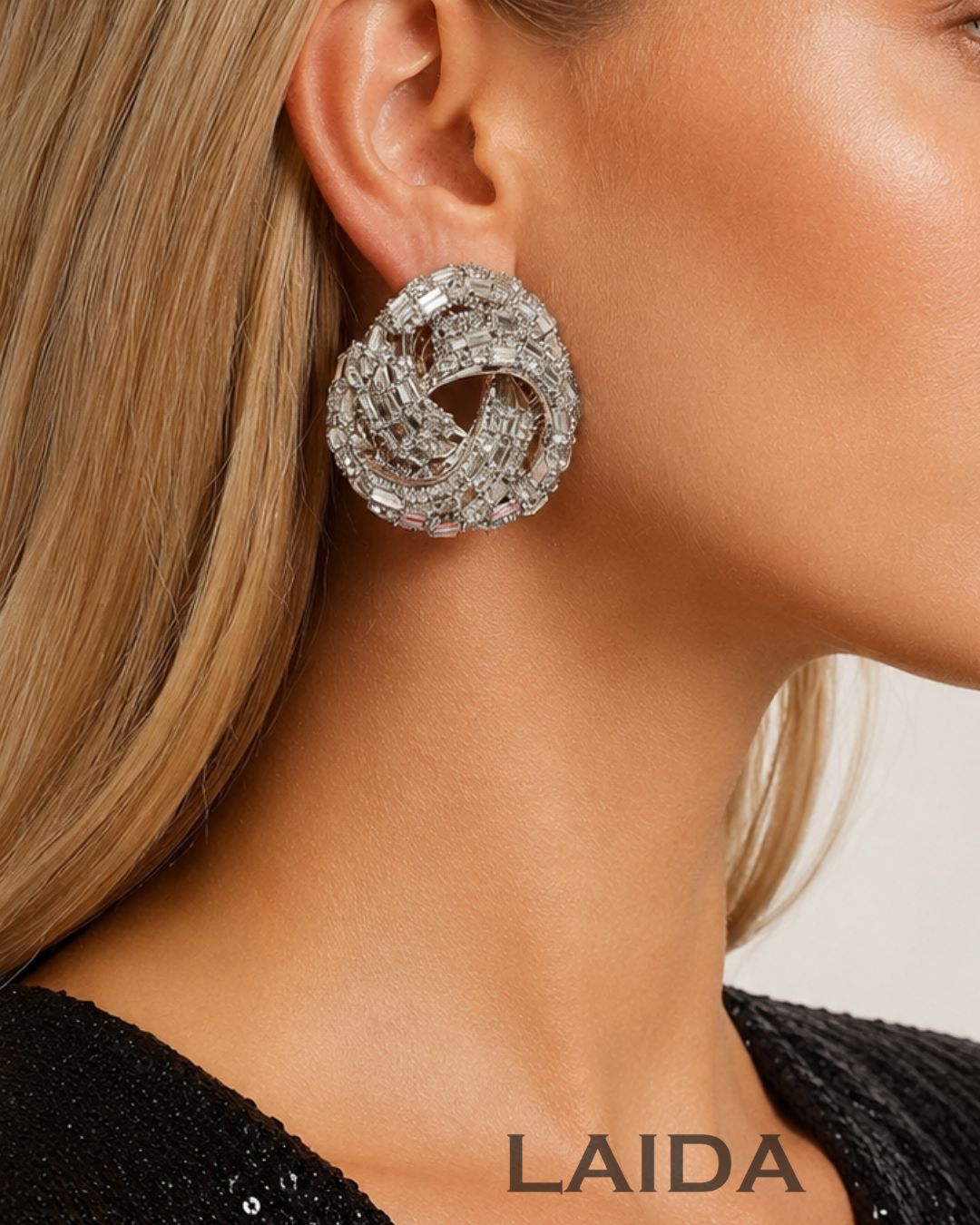 Bling Blogger Silver Knot Statement Studs