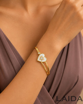 White Heart Bracelet