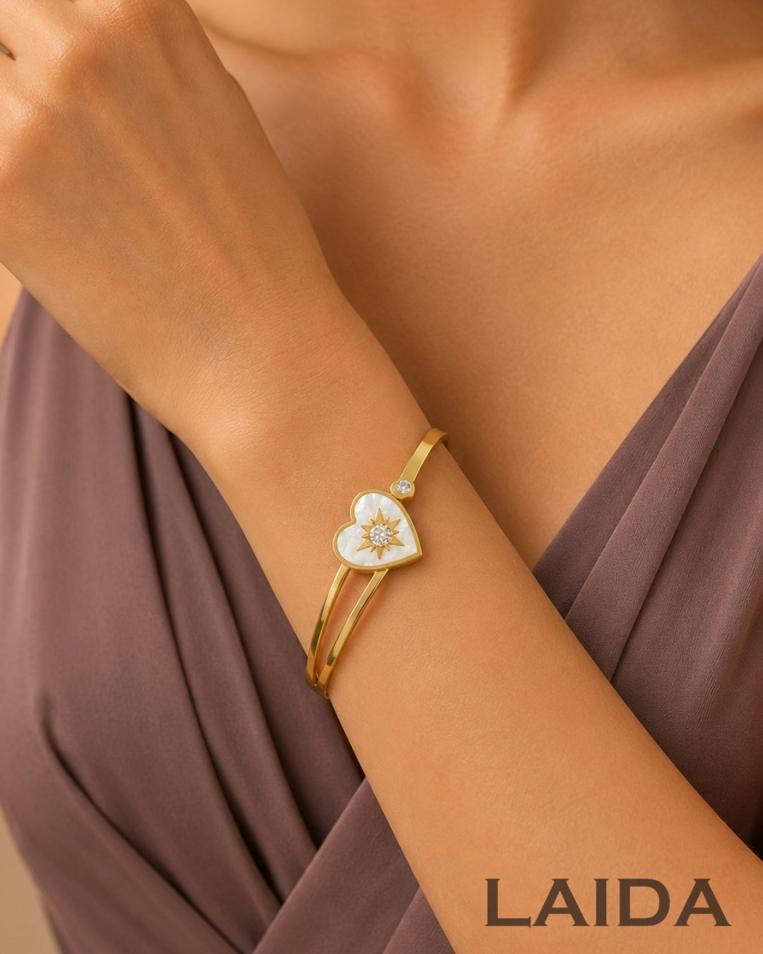 White Heart Bracelet