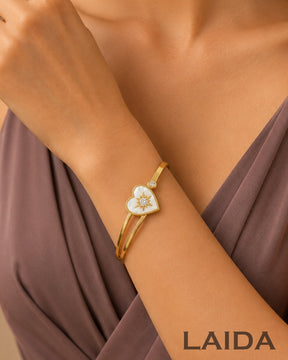 White Heart Bracelet