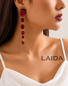 Maya Multicolor Crystal Statement Earrings